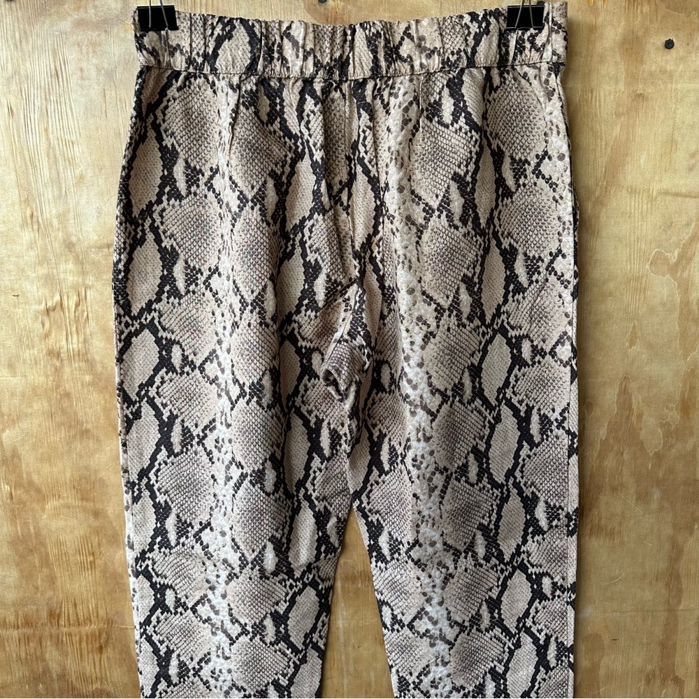 Enza Costa Snake Print Python Linen Pull On Light… - image 5